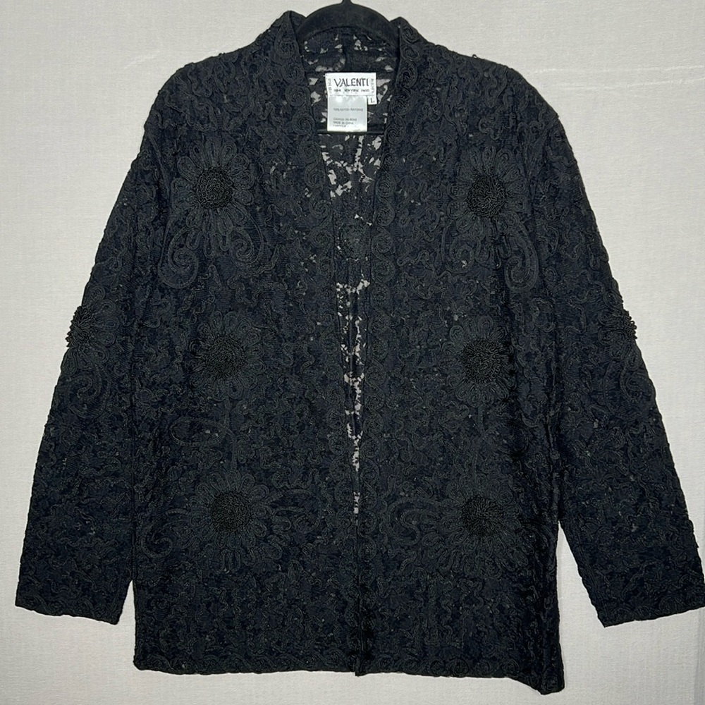 VTG Valenti Size L Open Front Cardigan 
Goth-Practical Magic